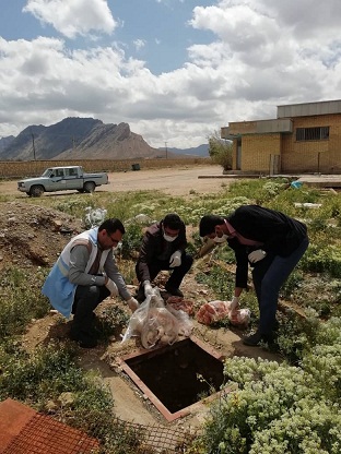 معدوم سازی گوشت تاریخ مصرف گذشته در خرامه